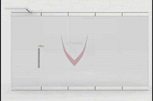 Thresholdless top-hung system with parking
