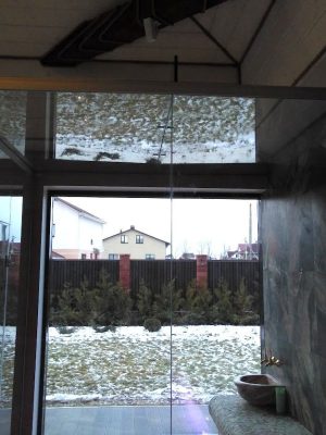 Hamam szklana paryla łaźnia. Sklany sufit
