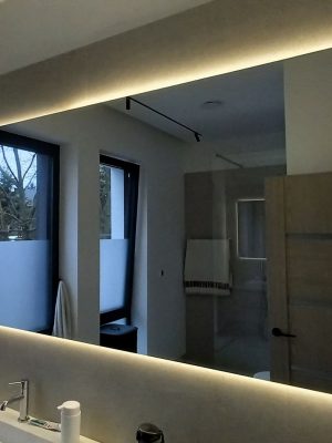 Mirror with LED backlight