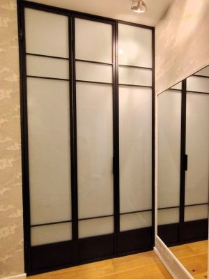 Folding loft door
