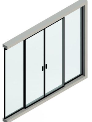 Schemat 3D GLASS MAGIC przesuwne drzwi