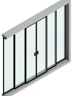 Schemat 3D GLASS MAGIC przesuwne drzwi