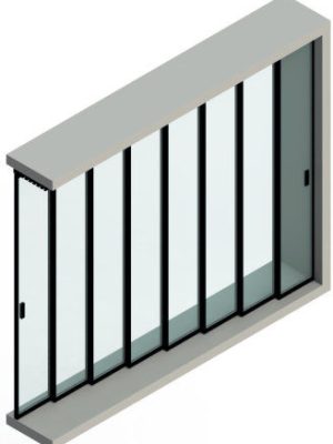 Schemat 3D GLASS MAGIC przesuwne drzwi