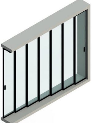 Scheme Sliding Telescopic Doors Glass Magic